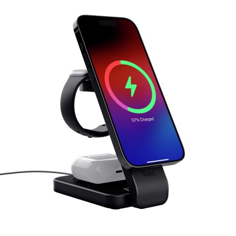 Magnetic Charge Stand Trust Viro 3-in-1 Wireless Black