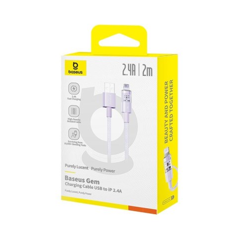Kabel Baseus Gem 2.4A 2m (fioletowy)