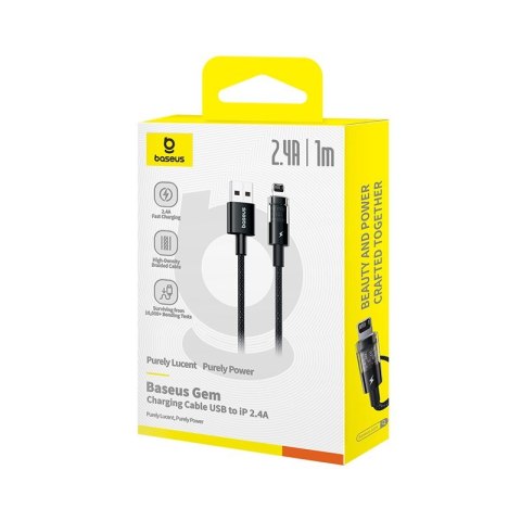 Kabel Baseus Gem Typ C 2.4A 1m (czarny)