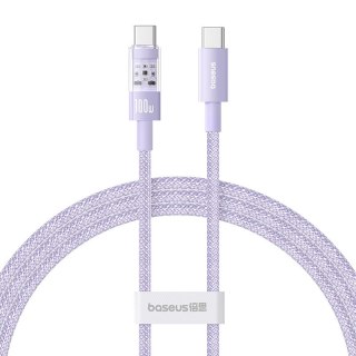 Kabel Baseus Gem Typ C-Typ C 100W 1m (fioletowy)