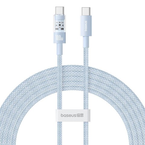 Kabel Baseus Gem Typ C-Typ C 100W 2m (niebieski)