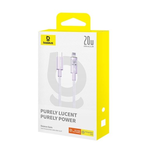 Kabel Baseus Gem USB C-IP 20W 1m (fioletowy) Kabel Baseus Gem USB C-IP 20W 1m (fioletowy)