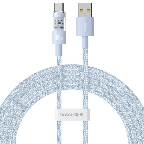Kabel Baseus Gem USB-USB C 100W 2m (niebieski) Kabel Baseus Gem USB-USB C 100W 2m (niebieski)