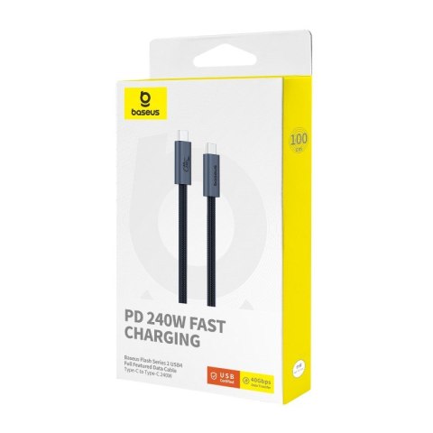Kabel Baseus Typ C-Typ C 240W 1m (czarny)
