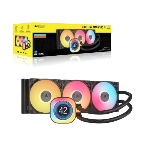 CORSAIR iCUE LINK TITAN 360 RX LCD AIO, 360mm Radiator, Liquid CPU Cooler CORSAIR iCUE LINK TITAN 360 RX LCD AIO, 360mm Radiator, Liquid CPU Cooler