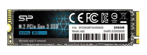 Dysk SSD Silicon Power A60 256GB M.2 PCIe NVMe Gen3x4 TLC 2100/1200 MB/s (SP256GBP34A60M28) Dysk SSD Silicon Power A60 256GB M.2 PCIe NVMe Gen3x4 TLC 2100/1200 MB/s (SP256GBP34A60M28)