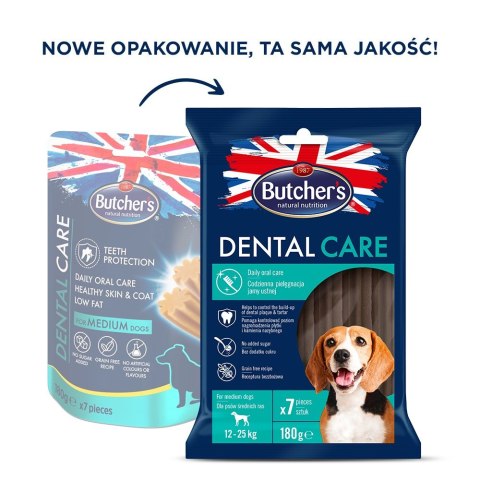 BUTCHER'S Dental Care for medium dogs - przysmak dentystyczny dla psów średnich - 180 g BUTCHER'S Dental Care for medium dogs - przysmak dentystyczny dla psów średnich - 180 g