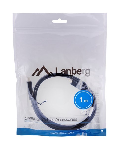 Kabel Lanberg CA-HDMI-21CU-0010-BK (HDMI M - HDMI M; 1m; kolor czarny) Kabel Lanberg CA-HDMI-21CU-0010-BK (HDMI M - HDMI M; 1m; kolor czarny)