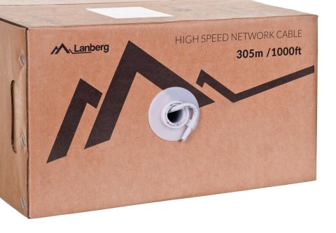 Kabel sieciowy Lanberg LCU6-12CU-0305-S (UTP; 305m; kat. 6; kolor szary) Kabel sieciowy Lanberg LCU6-12CU-0305-S (UTP; 305m; kat. 6; kolor szary)