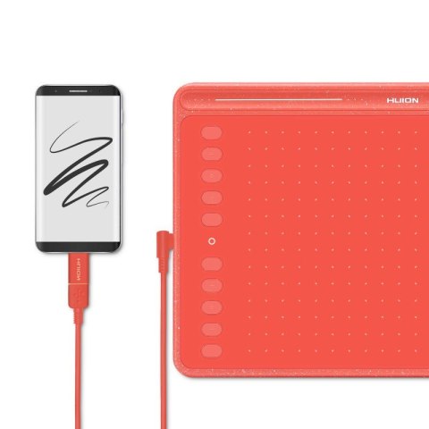 Tablet graficzny Huion HS611 Red Tablet graficzny Huion HS611 Red