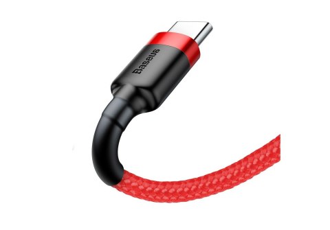 Kabel Baseus Cafule CATKLF-A09 (USB 2.0 - USB typu C ; 0,50m; kolor czerwony)