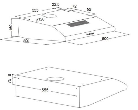 Okap podszafkowy AKPO WK-7 P 3060 CZARNY (600mm; kolor czarny) Okap podszafkowy AKPO WK-7 P 3060 CZARNY (600mm; kolor czarny)