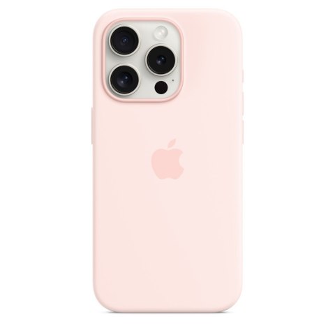 Apple iPhone 15 Pro Silicone Case with MagSafe - Light Pink Apple iPhone 15 Pro Silicone Case with MagSafe - Light Pink