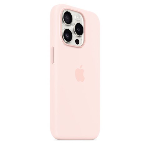 Apple iPhone 15 Pro Silicone Case with MagSafe - Light Pink Apple iPhone 15 Pro Silicone Case with MagSafe - Light Pink