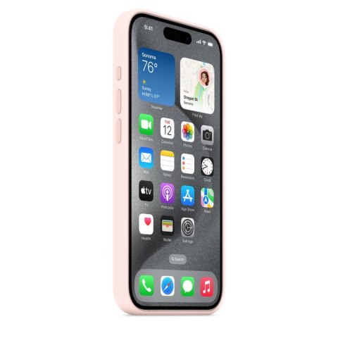 Apple iPhone 15 Pro Silicone Case with MagSafe - Light Pink Apple iPhone 15 Pro Silicone Case with MagSafe - Light Pink