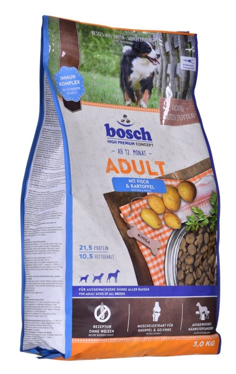 Karma Bosch Fish & Potato dla psów dorosłych 3kg Karma Bosch Fish & Potato dla psów dorosłych 3kg