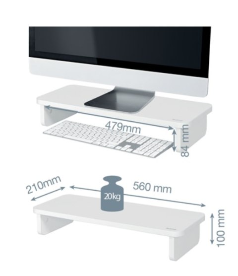 LEITZ Podstawka pod monitor Leitz Ergo, biała LEITZ Podstawka pod monitor Leitz Ergo, biała