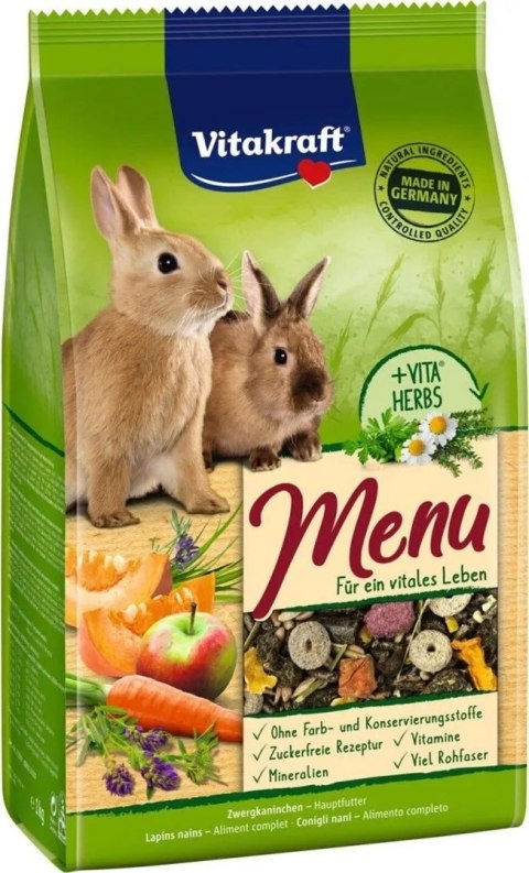 VITAKRAFT MENU VITAL 3kg karma dla świnki morskiej VITAKRAFT MENU VITAL 3kg karma dla świnki morskiej