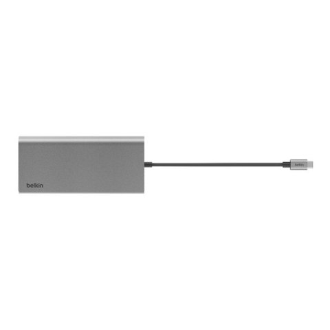 BELKIN HUB USB-C 8W1, 10 GBPS, 2X HDMI 4K SZARY BELKIN HUB USB-C 8W1, 10 GBPS, 2X HDMI 4K SZARY