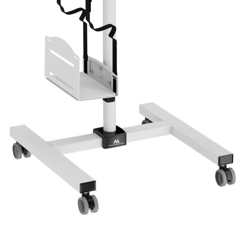 MACLEAN WÓZEK STAND PROFESJONALNY, MOBILNE STANOWISKO KOMPUTEROWE NA KÓŁKACH, MAX 17"-32", MAX 20KG MC-793 W
