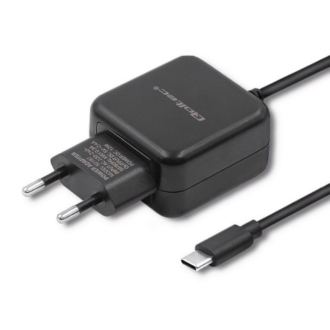 QOLTEC ŁADOWARKA SIECIOWA USB TYP C, 5V, 2.4A, 12W, CZARNA QOLTEC ŁADOWARKA SIECIOWA USB TYP C, 5V, 2.4A, 12W, CZARNA