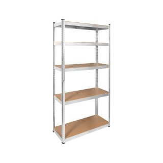 Regał metalowy magazynowy 180X90X40 srebrny Rebel RB-1250