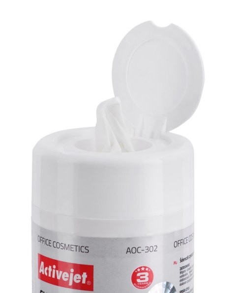 Activejet AOC-302 chusteczki do matryc LCD. (100 szt.) Nawilżane chusteczki do matryc, usuwające wszelkiego rodzaju zanieczyszcz Activejet AOC-302 chusteczki do matryc LCD. (100 szt.) Nawilżane chusteczki do matryc, usuwające wszelkiego rodzaju zanieczyszcz