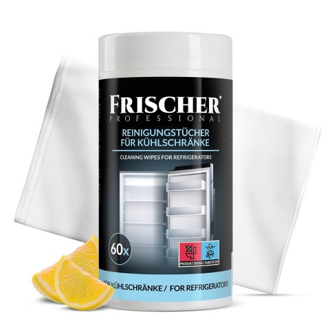 Wilgotne ściereczki do czyszczenia lodówek Frischer 60 szt Wilgotne ściereczki do czyszczenia lodówek Frischer 60 szt