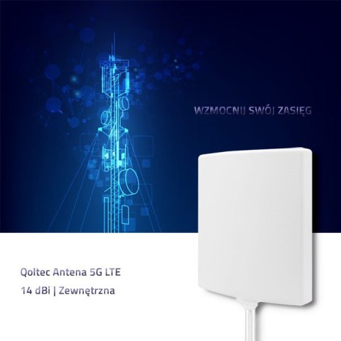 QOLTEC ANTENA 5G | 14DBI | ZEWNĘTRZNA QOLTEC ANTENA 5G | 14DBI | ZEWNĘTRZNA