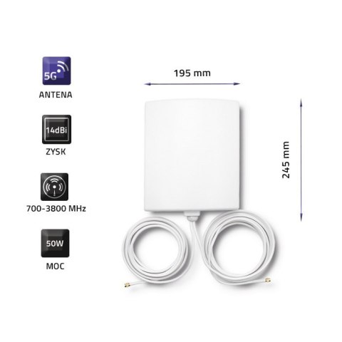 QOLTEC ANTENA 5G | 14DBI | ZEWNĘTRZNA QOLTEC ANTENA 5G | 14DBI | ZEWNĘTRZNA