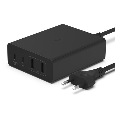 Ładowarka Belkin BoostCharge Pro 4-Port 2xUSB-C PD 3.0 + 2xUSB-A GaN Charger 108W Black Ładowarka Belkin BoostCharge Pro 4-Port 2xUSB-C PD 3.0 + 2xUSB-A GaN Charger 108W Black