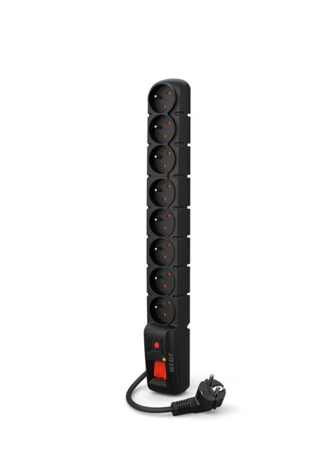 Listwa przeciwprzepięciowa Acar S8 PRO (1,5m ; czarny) Listwa przeciwprzepięciowa Acar S8 PRO (1,5m ; czarny)