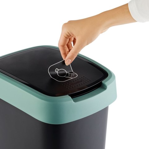Rotho kosz na śmieci obrotowy TWIST zielony 25L Rotho kosz na śmieci obrotowy TWIST zielony 25L
