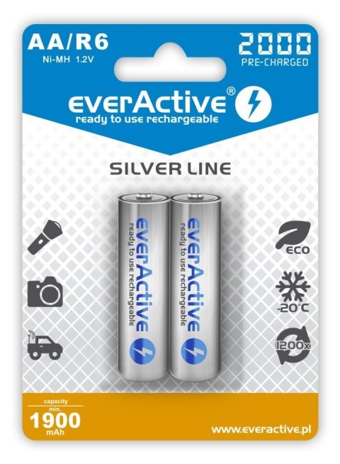 EVERACTIVE AKUMULATORKI AA 2000 MAH - 2 SZTUKI EVHRL6-2000 EVERACTIVE AKUMULATORKI AA 2000 MAH - 2 SZTUKI EVHRL6-2000