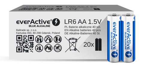 EVERACTIVE BATERIE ALKALICZNE AA/LR6 LIMITED BLUE ALKALINE - 40 SZTUK ALEV6S2BK EVERACTIVE BATERIE ALKALICZNE AA/LR6 LIMITED BLUE ALKALINE - 40 SZTUK ALEV6S2BK