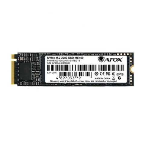 AFOX ME400 SSD M.2 PCI-E 4.0 X4 2TB TLC 7.4 / 6.7 GB/S NVME ME400-2048GN AFOX ME400 SSD M.2 PCI-E 4.0 X4 2TB TLC 7.4 / 6.7 GB/S NVME ME400-2048GN