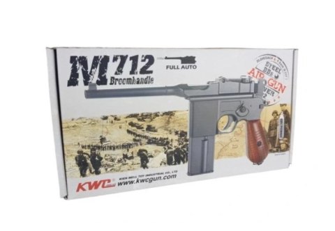 Pistolet wiatrówka RANGER M712 Broomhandle FULL AUTO BLOWBACK k.4,5BBs 19-strzał. KWC Pistolet wiatrówka RANGER M712 Broomhandle FULL AUTO BLOWBACK k.4,5BBs 19-strzał. KWC