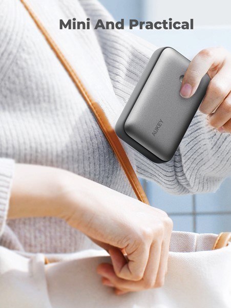 AUKEY POWERBANK 20 000 MAH, USB-C 22,5W, USB-A,MINI, SZARY AUKEY POWERBANK 20 000 MAH, USB-C 22,5W, USB-A,MINI, SZARY