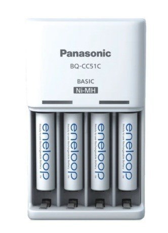 ŁADOWARKA PANASONIC BASIC + 4x AAA ENELOOP 800 mAh ŁADOWARKA PANASONIC BASIC + 4x AAA ENELOOP 800 mAh