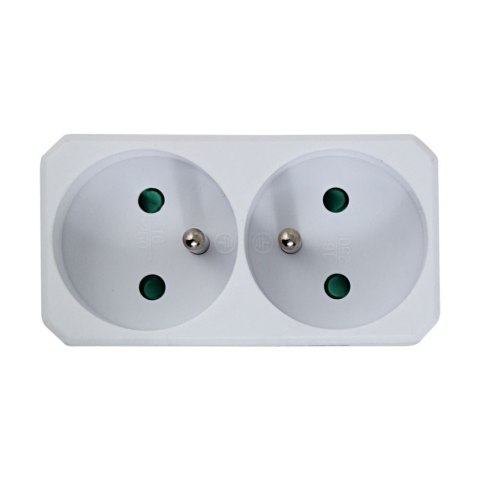 ESPERANZA ROZGAŁĘŹNIK ELEKTRYCZNY 2 GNIAZDA BIAŁY ELK305W
