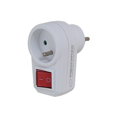 ESPERANZA ROZGAŁĘŹNIK/ADAPTER ELEKTR. 1 GN. WŁ. BIAŁY ELK301W ESPERANZA ROZGAŁĘŹNIK/ADAPTER ELEKTR. 1 GN. WŁ. BIAŁY ELK301W
