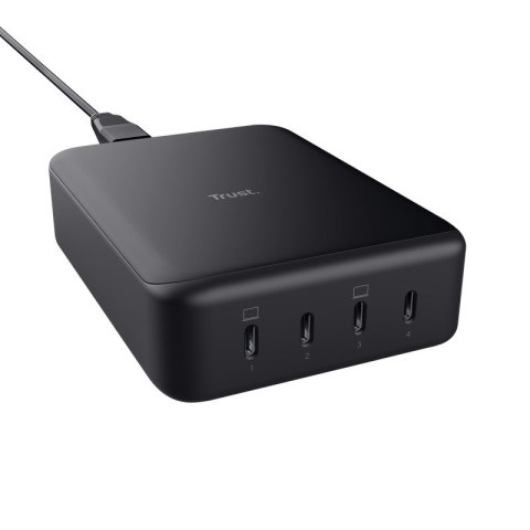 Ładowarka Trust MAXO 240W GaN 4-port USB-C Black Ładowarka Trust MAXO 240W GaN 4-port USB-C Black