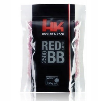 Kulki ASG 6mm 0,25g Heckler&Koch Red Battle 2500szt Kulki ASG 6mm 0,25g Heckler&Koch Red Battle 2500szt