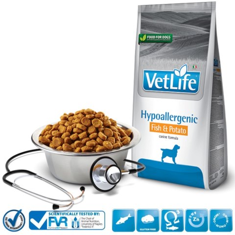 FARMINA Vet Life Hypoallergenic Fish & Potato Canine - sucha karma dla psa - 12 kg FARMINA Vet Life Hypoallergenic Fish & Potato Canine - sucha karma dla psa - 12 kg