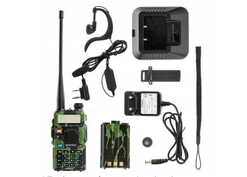 Krótkofalówka Baofeng UV-5R HTQ Camo, Radiotelefon Walkie Talkie Skaner Kamuflaż Krótkofalówka Baofeng UV-5R HTQ Camo, Radiotelefon Walkie Talkie Skaner Kamuflaż