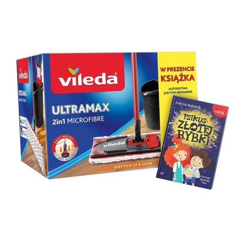 Mop i wiaderko Vileda Ultramax BOX + książka dla dzieci „Psikus złotej rybki"