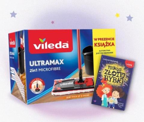 Mop i wiaderko Vileda Ultramax BOX + książka dla dzieci „Psikus złotej rybki"