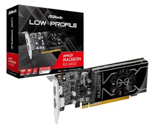 Karta graf. ASROCK RX 6400 LP 4GB (WYPRZEDAŻ)