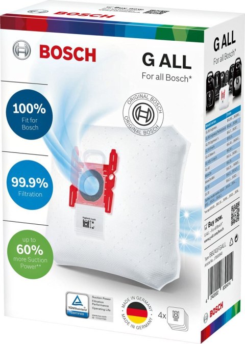 Worek do odkurzacza Bosch (Włókno syntetyczne; BOSCH BBZ 41FGALL; 4 szt.) (WYPRZEDAŻ) Worek do odkurzacza Bosch (Włókno syntetyczne; BOSCH BBZ 41FGALL; 4 szt.) (WYPRZEDAŻ)
