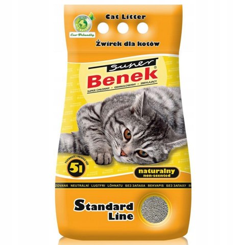 CERTECH Super Benek Standard Naturalny - żwirek dla kota zbrylający 5 l CERTECH Super Benek Standard Naturalny - żwirek dla kota zbrylający 5 l
